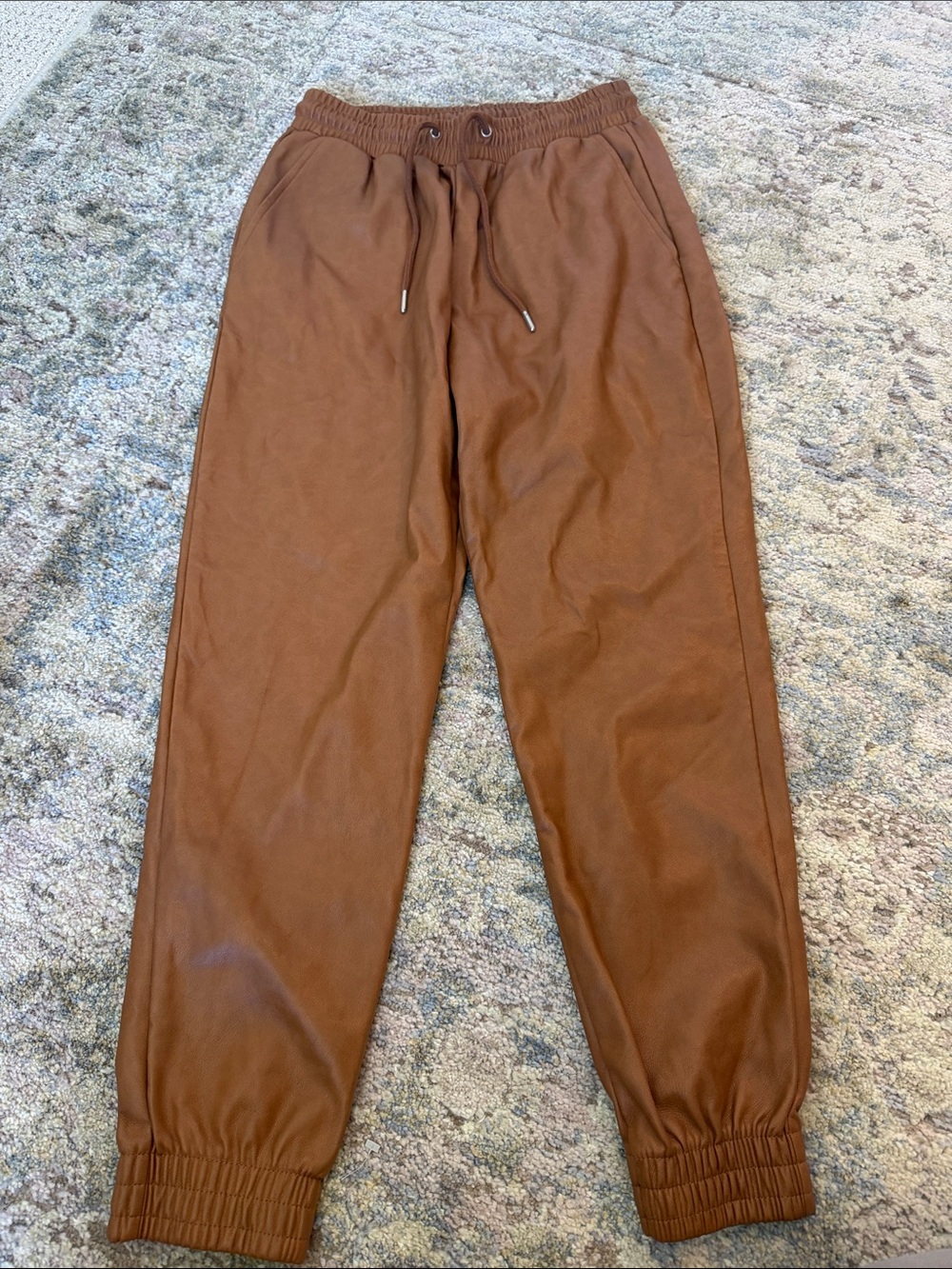 bagatelle Brown Leather Women's Jogger Track Pants